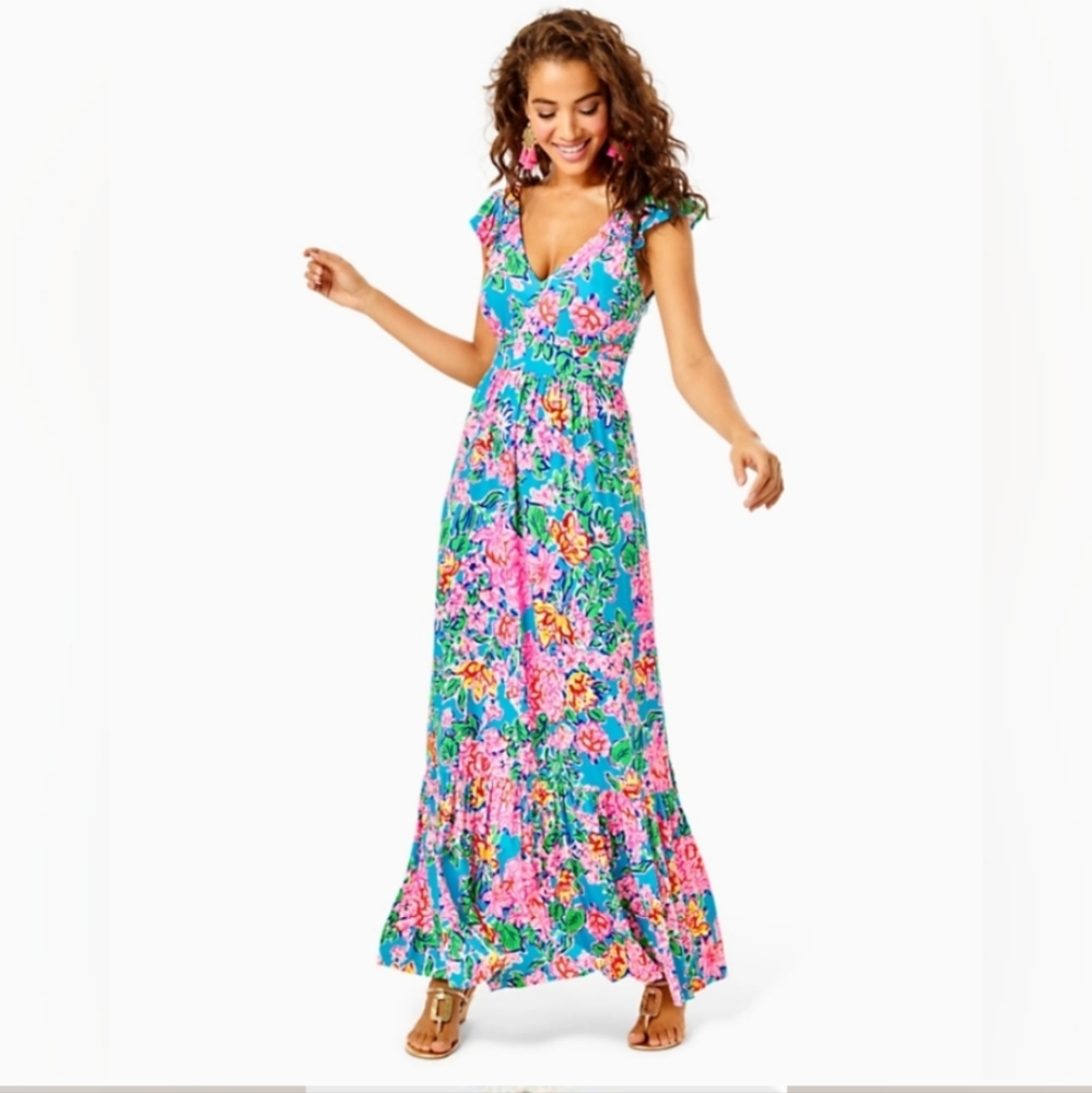 Lilly Pulitzer Vyra Flora Maxi Dress